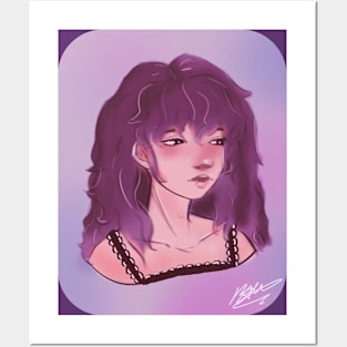 Purple Girl Posters and Art